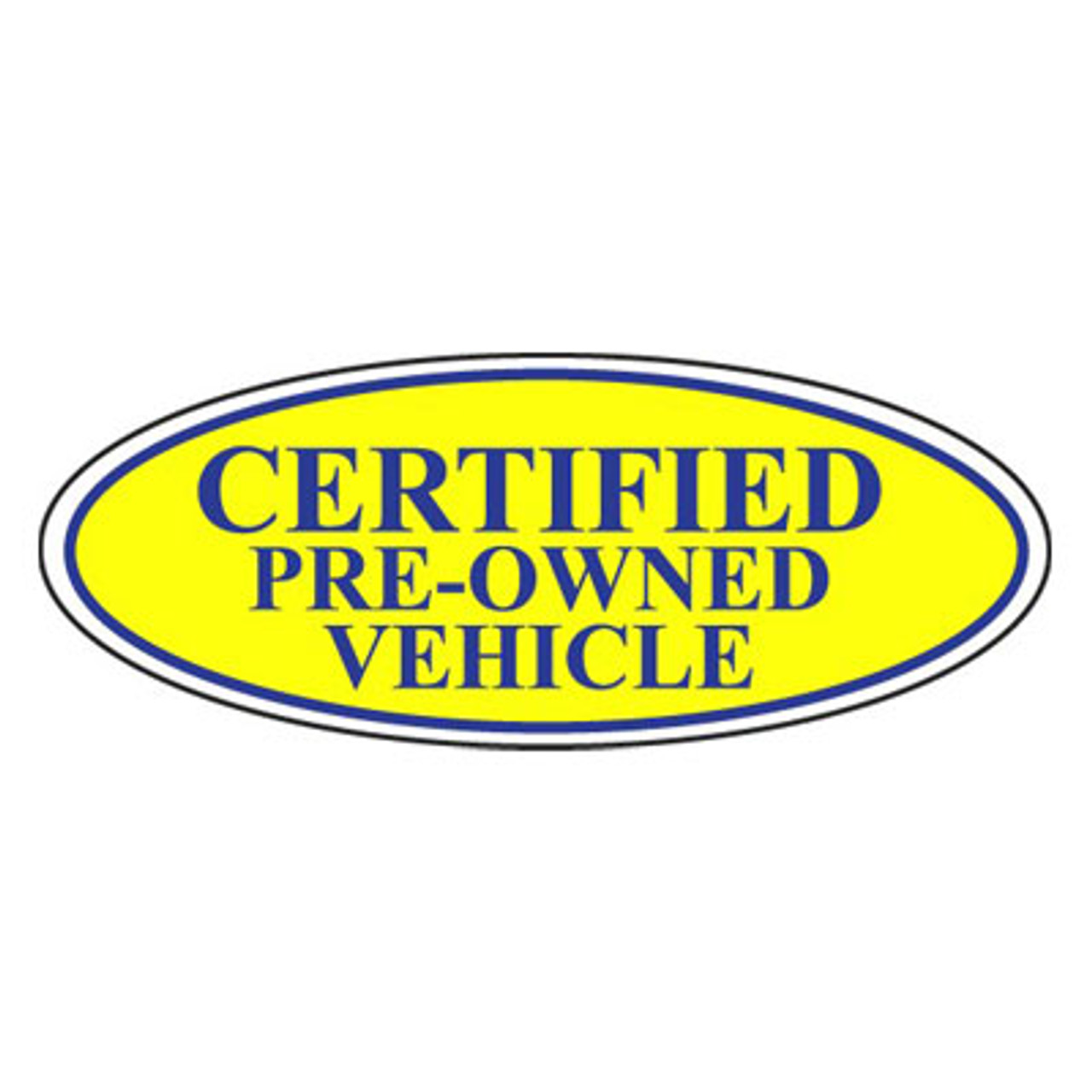 Certified Oval Signs - Blue & Yellow