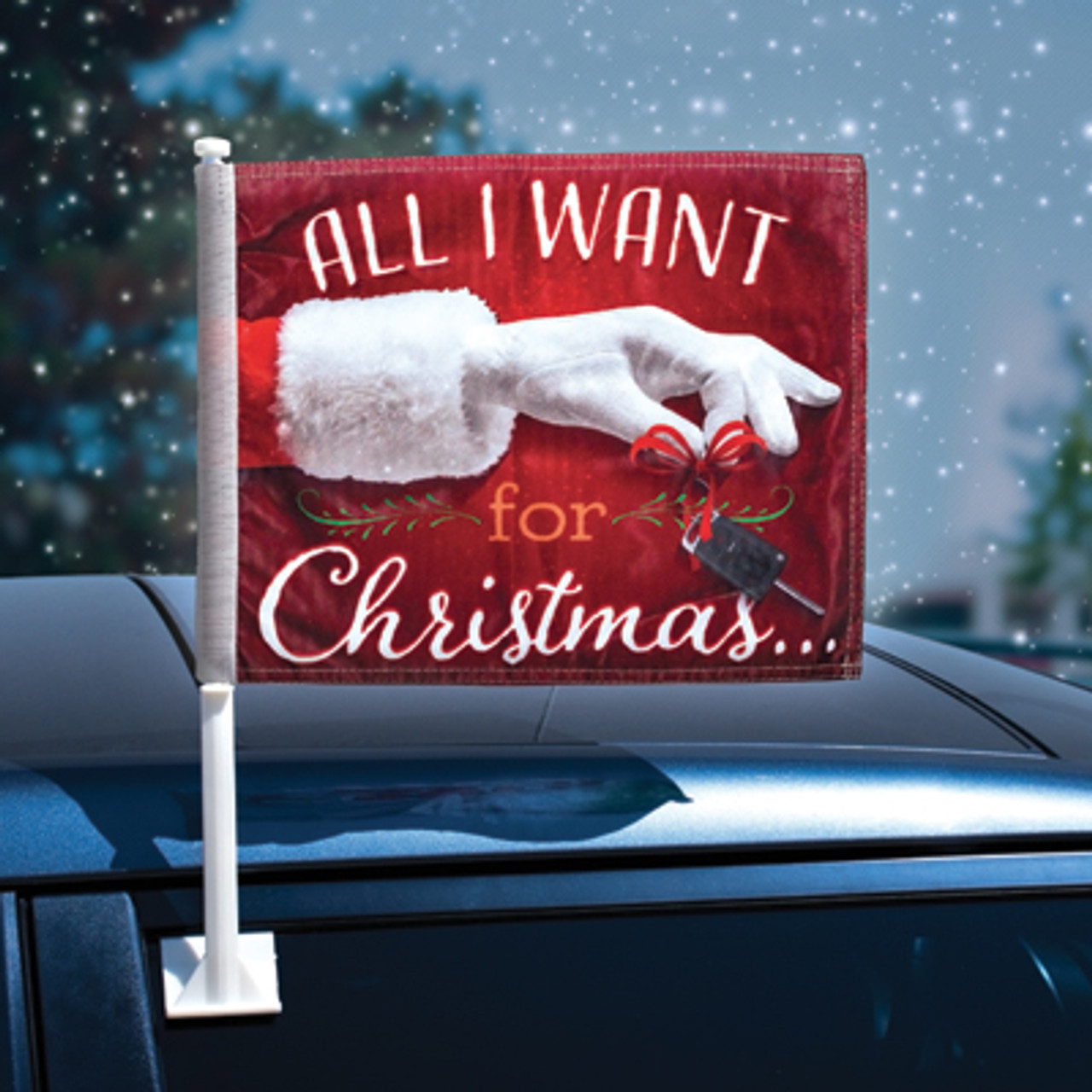 Holiday Clip-on Car Flag