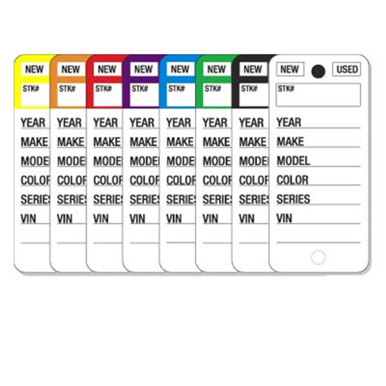 Color Stripe Key Tags (250 per box)