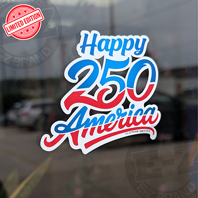 Happy 250 America Die Cut Decals
