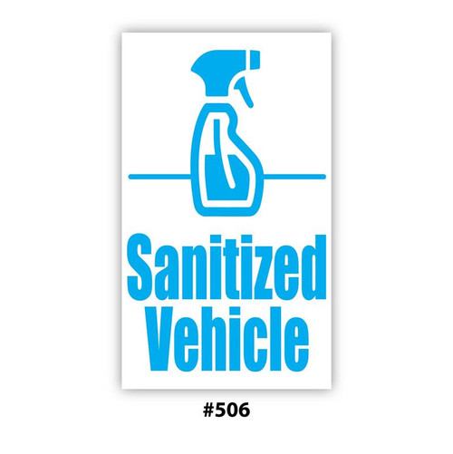 Large Sanitized Window Static Cling - Bottle, 5" x 8.5"