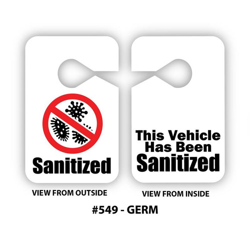 Stock Sanitized Hang Tag - Germ