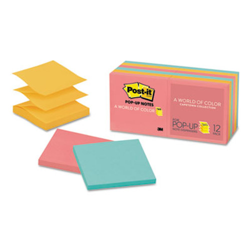 Original Pop-up Refill, 3 x 3, Cape Town, 100/Pad, 12 Pads/Pack