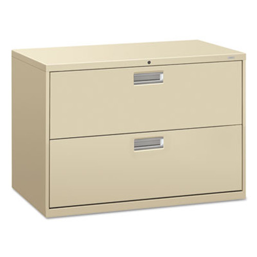 600 Series Two-Drawer Lateral File, 42w x 19-1/4d, Putty