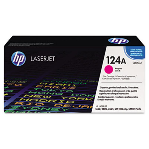 HP 124A, (Q6003A) Magenta Original LaserJet Toner Cartridge