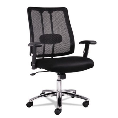 EM Series Mesh Lumbar Chair, 26-5/8w x 24-7/8d x 38-5/8 to 41-5/8h, Black
