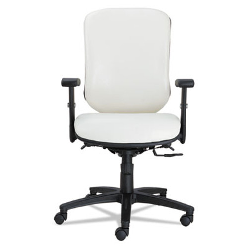 Eon Series Multifunction Mid-Back Stain Resistant Upholstery Chair, White