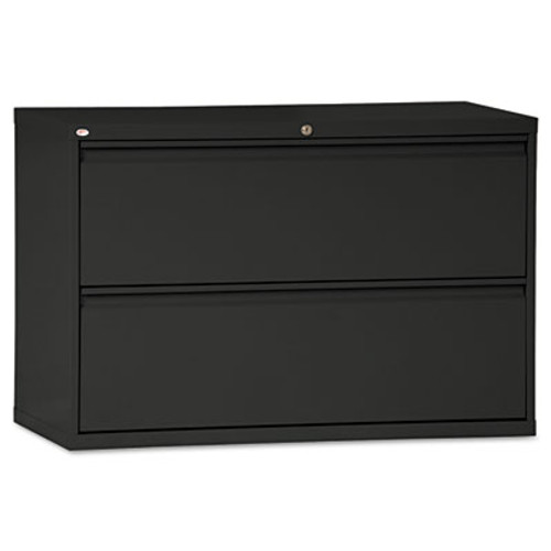 Two-Drawer Lateral File Cabinet, 42w x 19-1/4d x 28-3/8h, Black