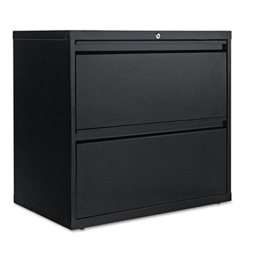 Two-Drawer Lateral File Cabinet, 30w x 19-1/4d x 28-3/8h, Black