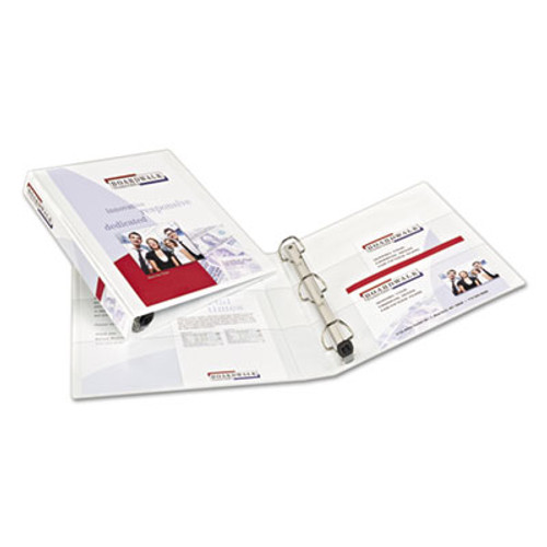 Heavy-Duty View Binder w/Locking 1-Touch EZD Rings, 1" Cap, White