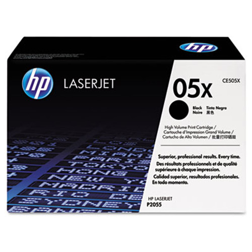 HP 05X, (CE505X) High Yield Black Original LaserJet Toner Cartridge