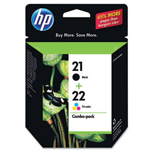 HP 21, (C9509FN) Black / HP 22, Tri-Color 2-pack Original Ink Cartridges