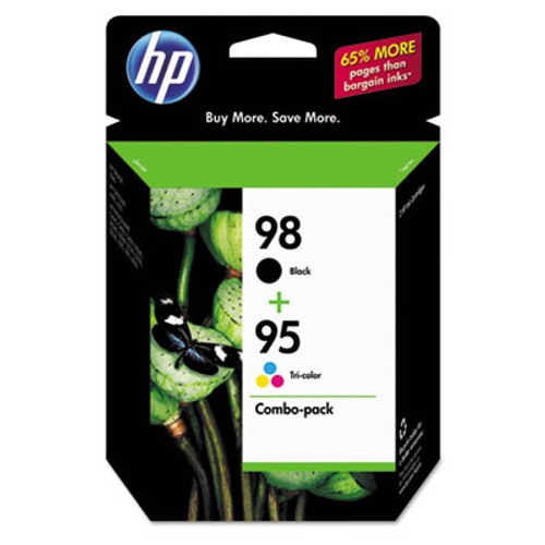 HP 98, (CB327FN) Black / HP 95, Tri-Color 2-pack Original Ink Cartridges
