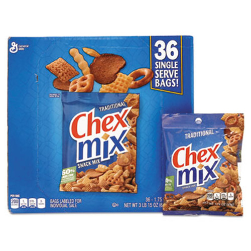 Traditional Snack Mix, 1.75 oz Snack Pack, 36 Packs/Box