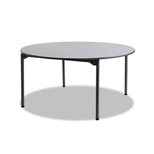 Maxx Legroom Round Folding Table, 60" Dia. x 29-1/2"h, Gray/Charcoal