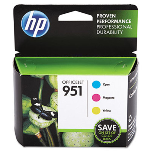 HP 951, (CR314FN) 3-pack Cyan/Magenta/Yellow Original Ink Cartridges