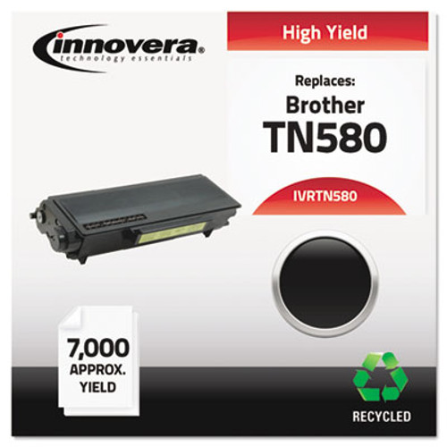 Remanufactured TN580 Laser Toner, 7000 Page-Yield, Black