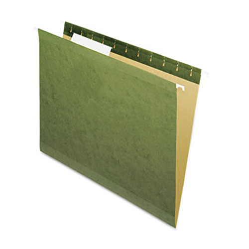 X-Ray Hanging File Folders, No Tabs, Letter, Standard Green, 25/Box