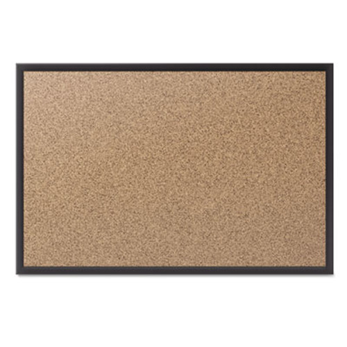 Classic Cork Bulletin Board, 36x24, Black Aluminum Frame