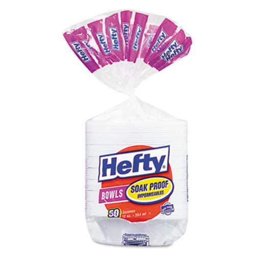 Hefty Soak Proof Foam Bowls 12 Oz. Pack Of 50 - Office Depot