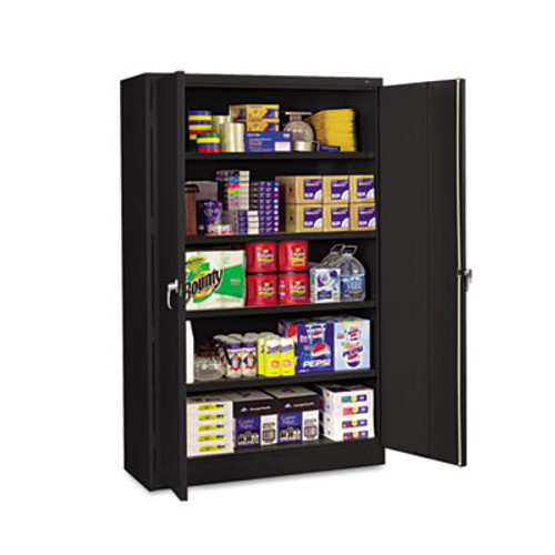 Assembled Jumbo Steel Storage Cabinet, 48w x 18d x 78h, Black