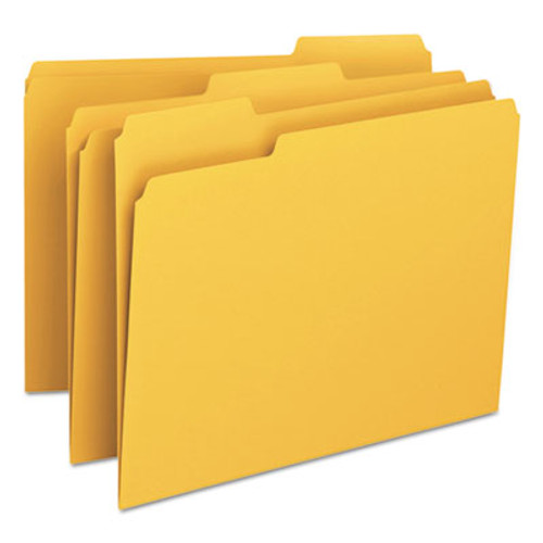 File Folders, 1/3 Cut Top Tab, Letter, Goldenrod, 100/Box