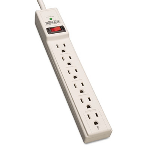 TLP606 Surge Suppressor, 6 Outlets, 6 ft Cord, 790 Joules, Light Gray