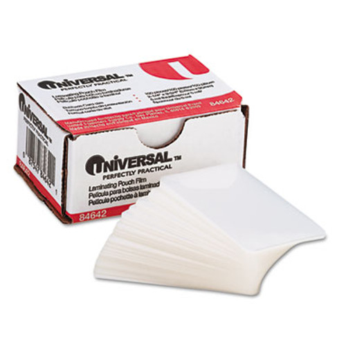 Clear Laminating Pouches, 5 mil, 2 1/4 X 3 3/4, Business Card Size, 100/Box