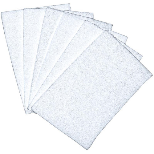 White Scuff Pads - 4.5" x 6" - 10 Pads/Pack - Non-coarse