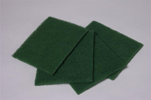 Green Scuff Pads - 4.5" x 6" - 10 Pads/Pack, Medium Coarse-1