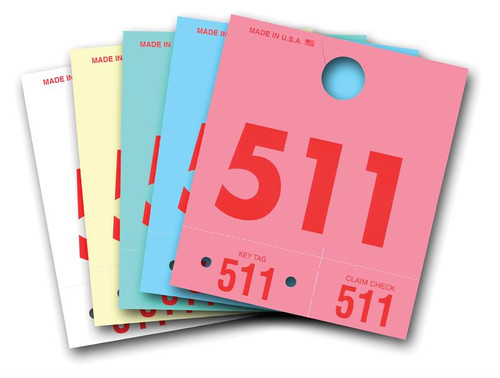 Colored Dispatch Numbers, 5 1/2" x 6 1/2", 1000 Per Set