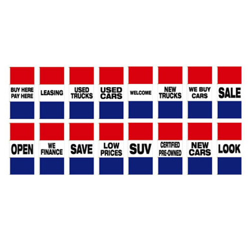 Horizontal Slogan Drape Flags      Double Face