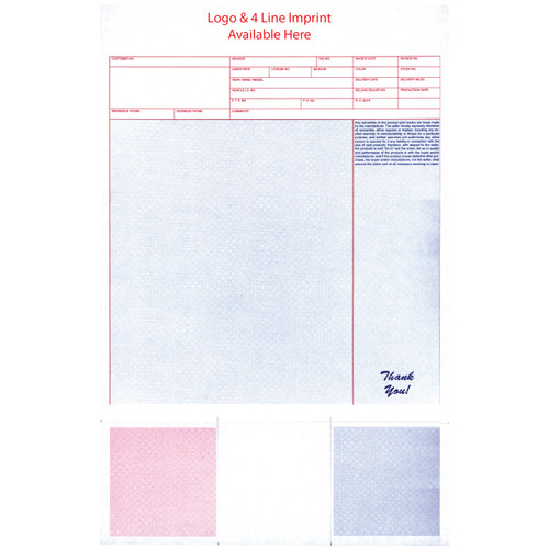 Laser Service Invoices, 8 1/2" x 14", 250 Per Pack (Form #LZR-SI-14) IMPRINTED