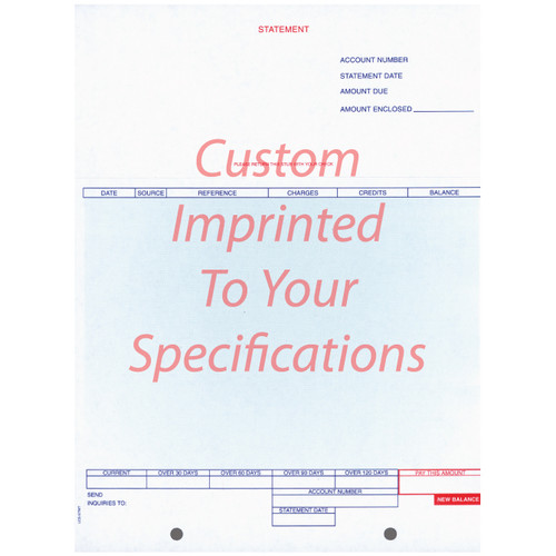 Laser Statement, Balance Forward - LZR-STMT-BF - QTY. 250 IMPRINTED