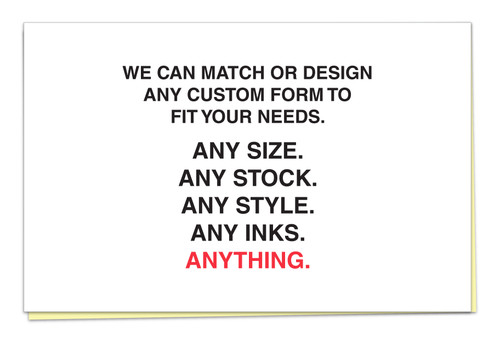 Carbonless Custom Forms 4-1/4" X 5-1/2"