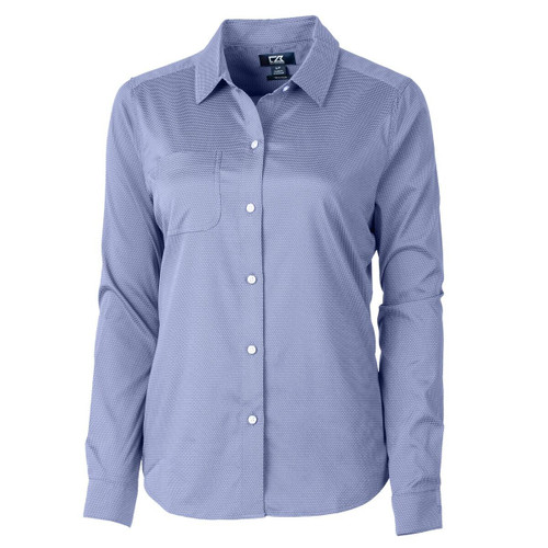 Cutter & Buck Ladies Versatech Geo Dobby Shirt