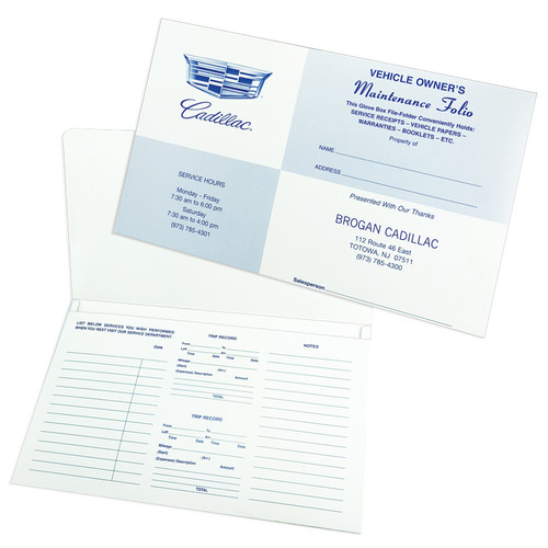 Imprintable Cardstock 9-7/8"X6" Blue Square Document Folder