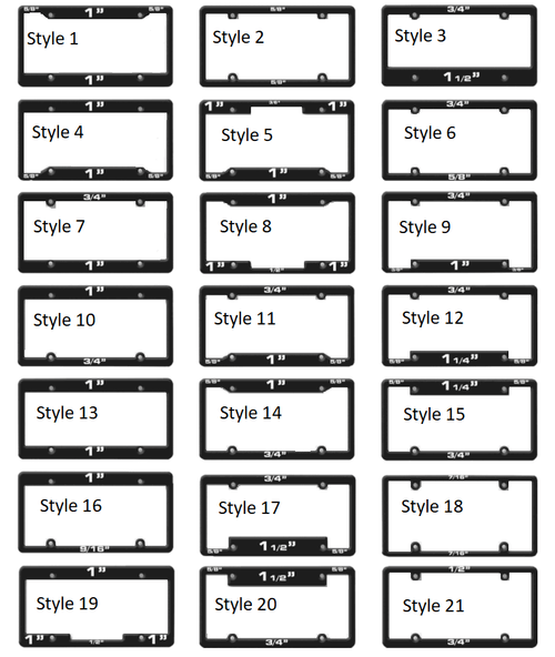 Combo License Plate Frames