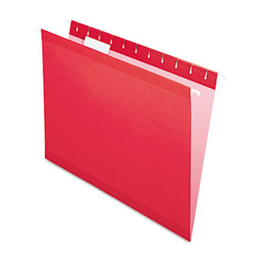 Essendant PFX415215RED Reinforced Hanging Folders, 1/5 Tab, Letter, Red ...