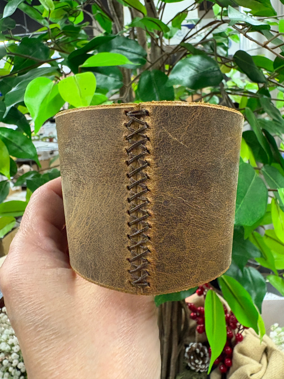 Java Jacket - Leather Cup Holder - The Creemore Coffee Company Inc.