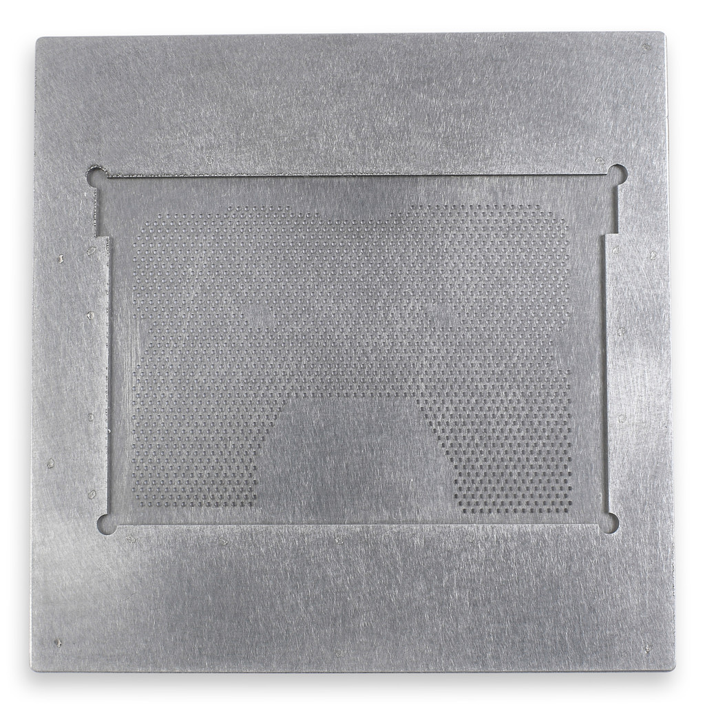 Component printing stencil for PCB rework and printing directly onto