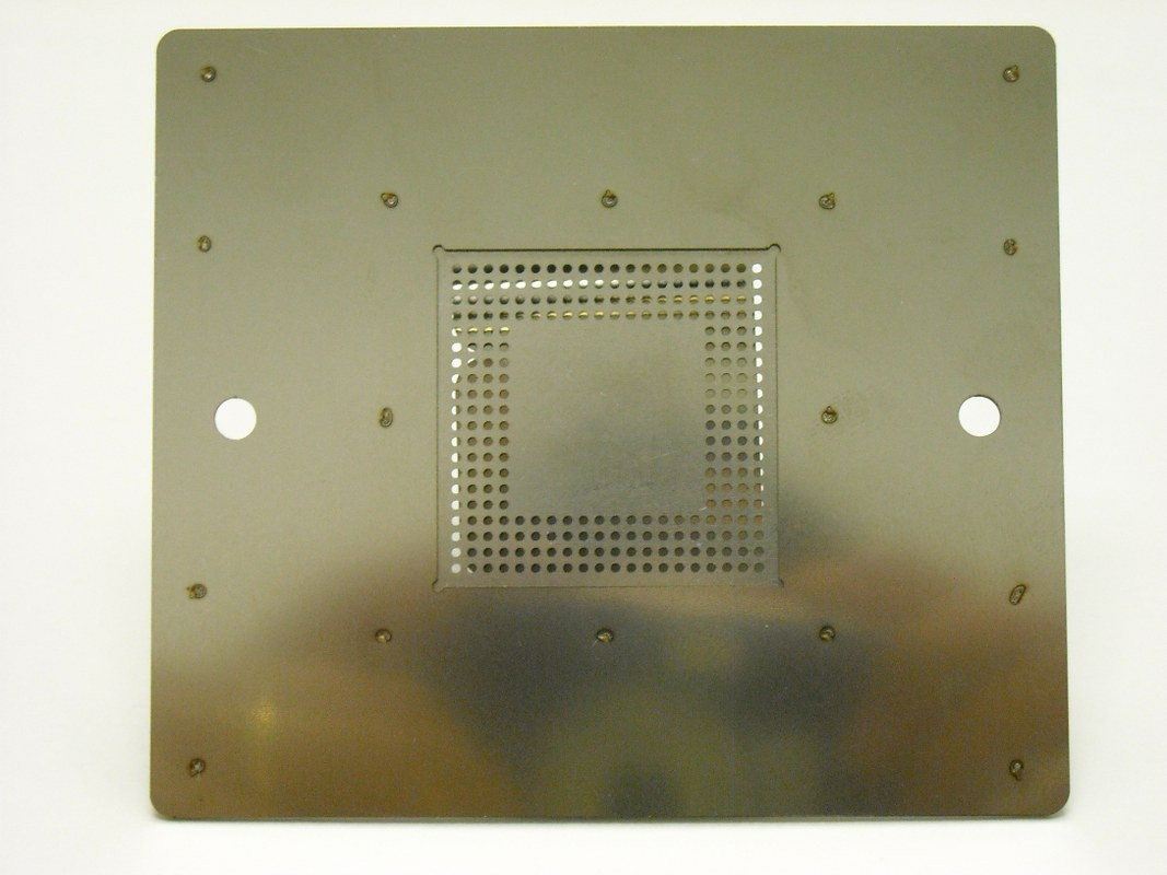 Component printing stencil for use in an SRT rework system for rework ...