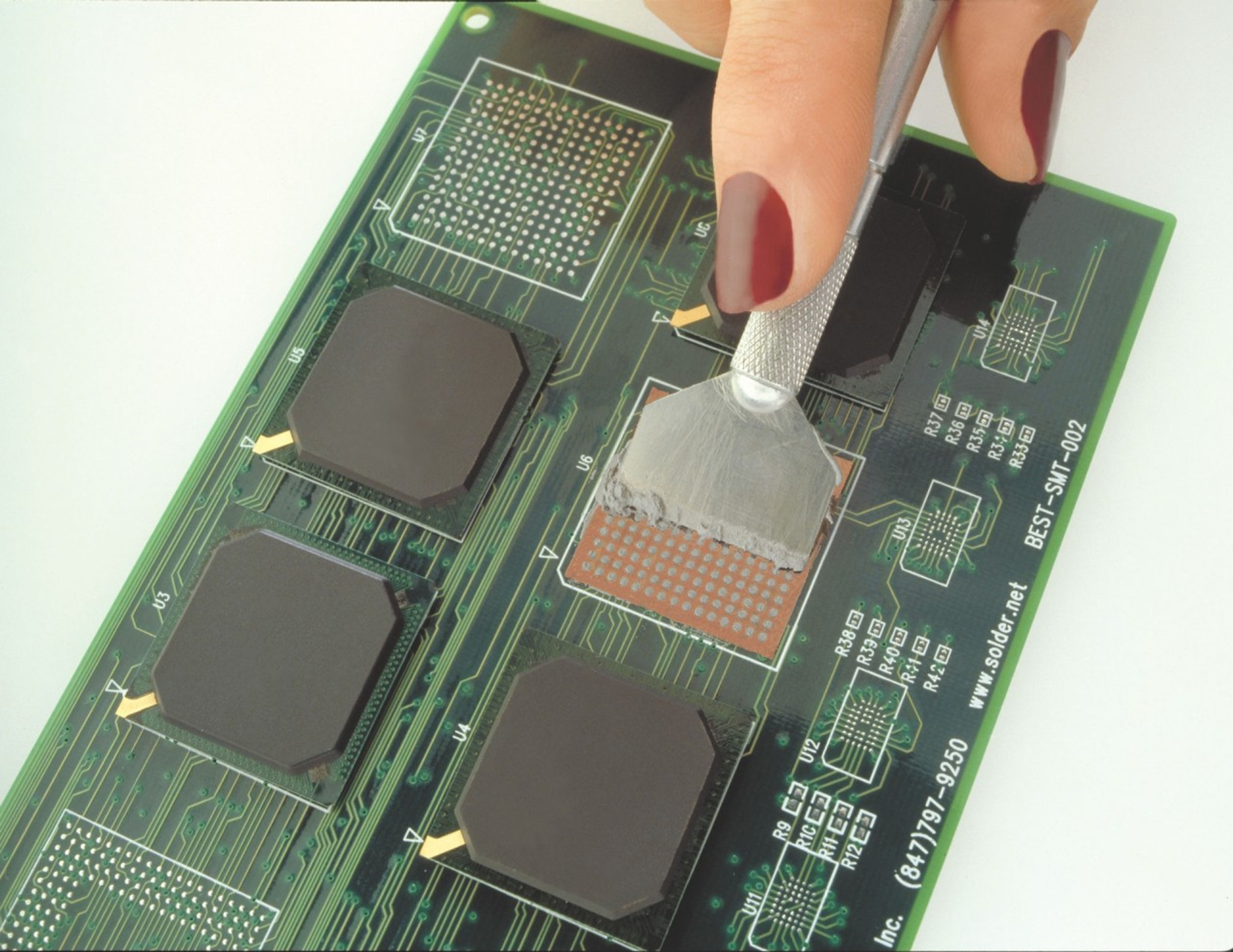 BGA rework kit featuring a variety pack of BGA stencils for rework and