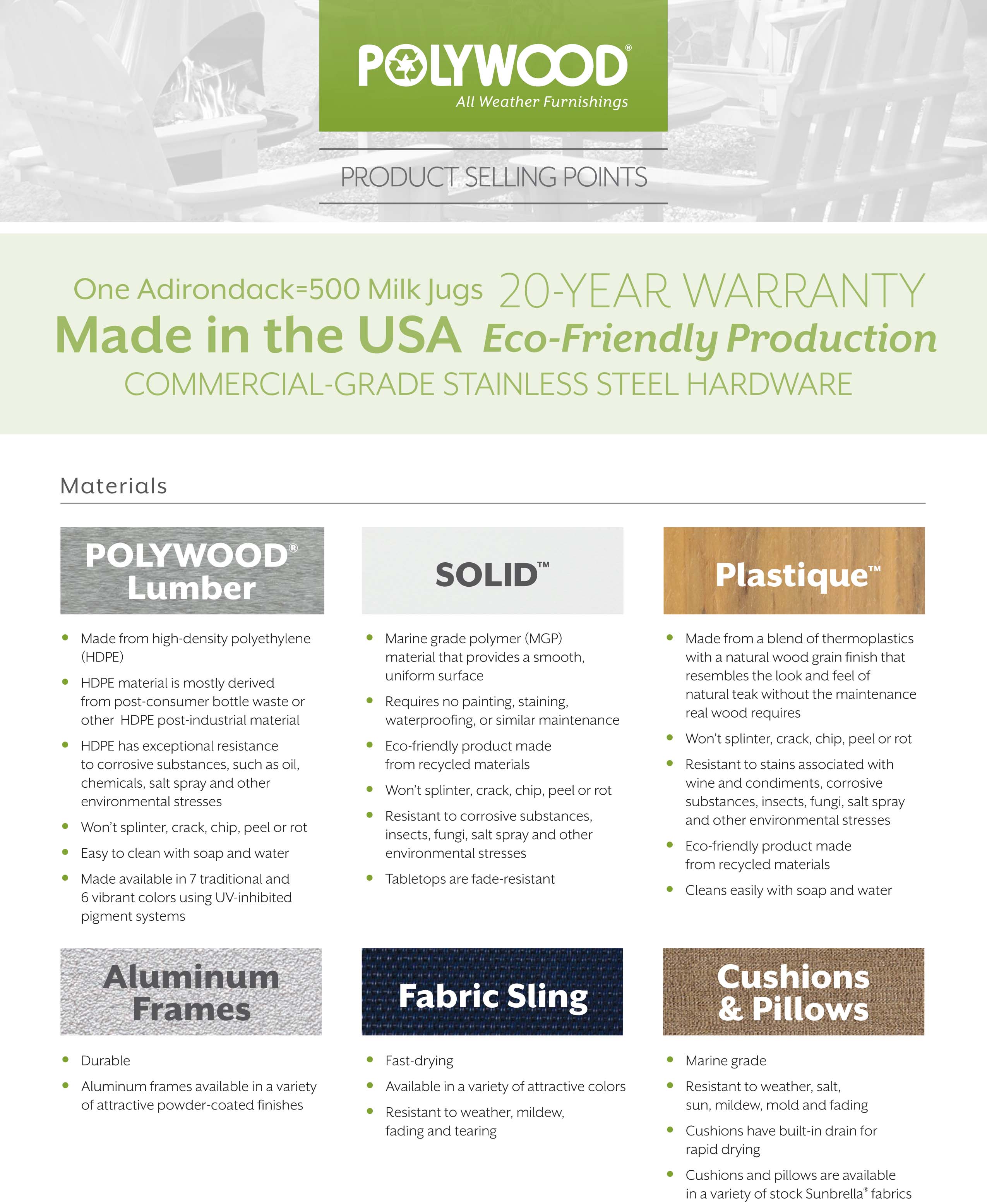 POLYWOOD® Polyresin Harvest 40" x 78" Dining Table