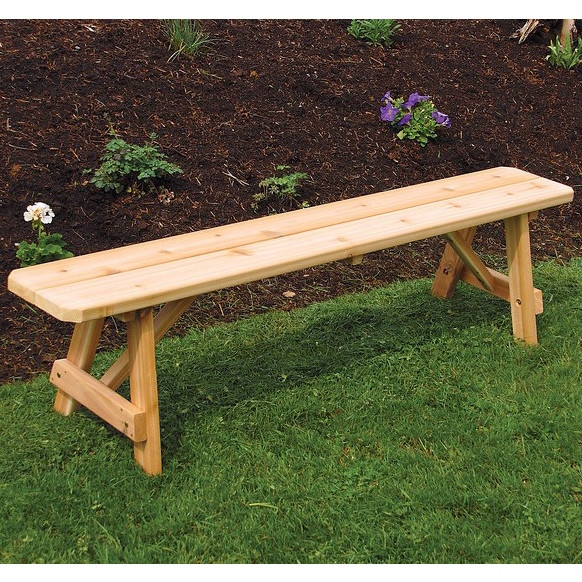 Cedar Picnic Bench|Outdoor Wooden Picnic Bench - 2' to 8'