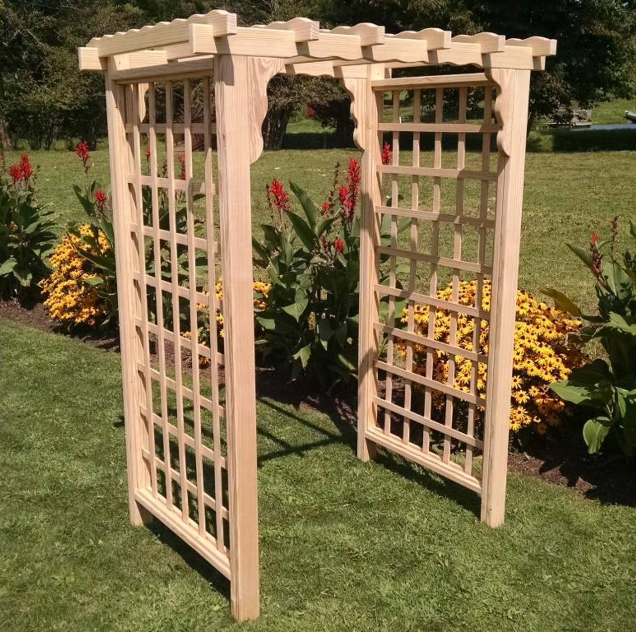 Cedar Wood Outdoor Garden Arbors Backyard Arbors