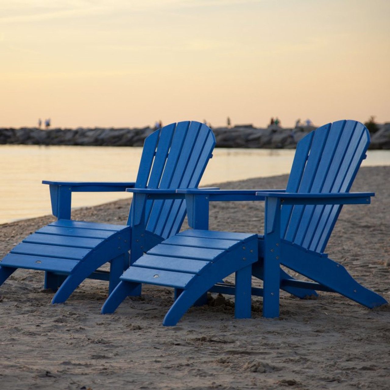 POLYWOOD Adirondack Chairs OutdoorFurniturePlus Com   Polywood South Beach Adirondack 4 Piece Set 54  08995.1646938091 