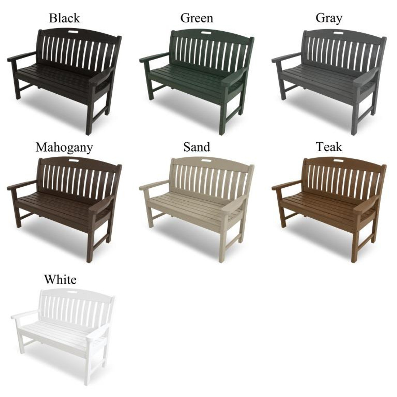 POLYWOOD® Nautical 48Inch BenchOutdoor Furniture Plus