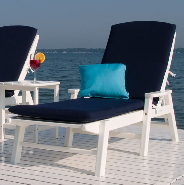 POLYWOOD® Nautical Chaise Lounge with Arms