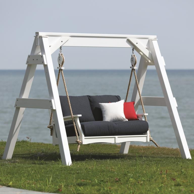 Berlin Gardens Vinyl Outdoor Swing Arbor for Sale
